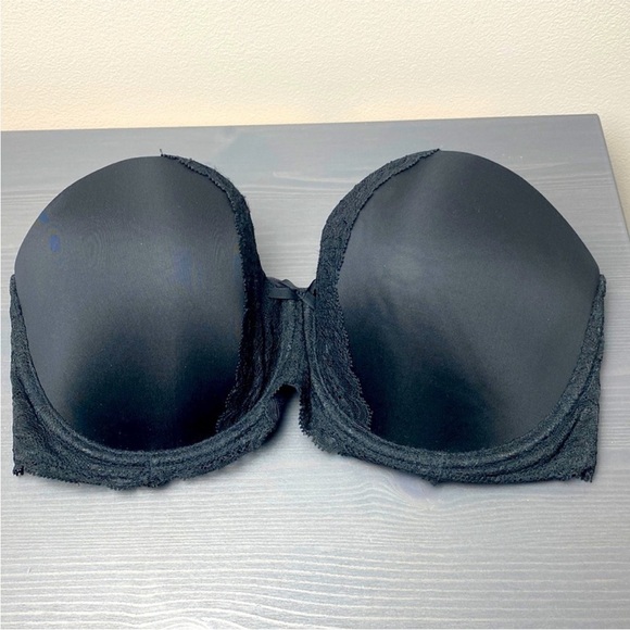 Victoria’s Secret Dream Angels Multi-Way Strapless Bra 32DDD Black Lace - Picture 1 of 5
